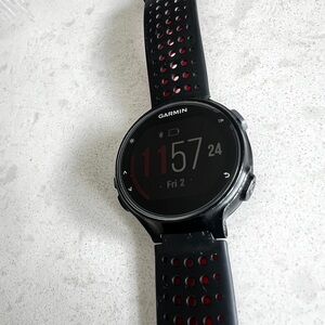 Garmin Black and Red Smartwatch